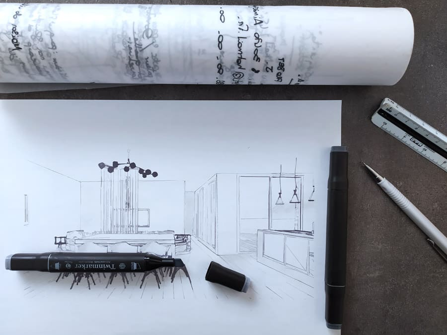 apprendre architecture intérieur dessin architecture intérieur apprendre à dessiner perpective croquis decoration